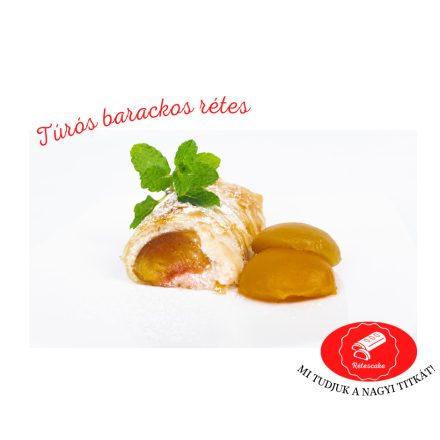 Túrós-barackos rétes